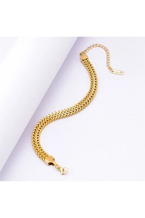 دستبند استیل (فولاد) طلائی زنانه استیل ضد زنگ REGGENTE - کد 796552934