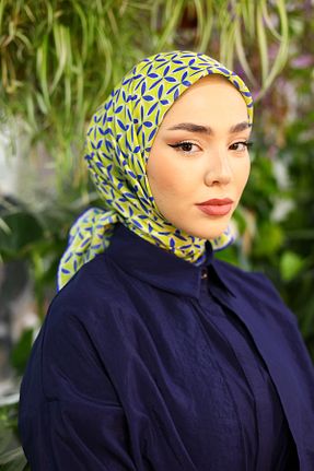 روسری آبی پنبه ای Silk Home - کد 845427636