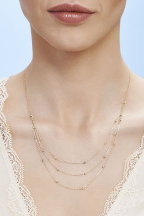 گردنبند طلا سفید زنانه کد 2055161