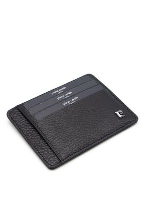 جا کارتی مشکی زنانه چرم خالص Pierre Cardin - کد 845496247