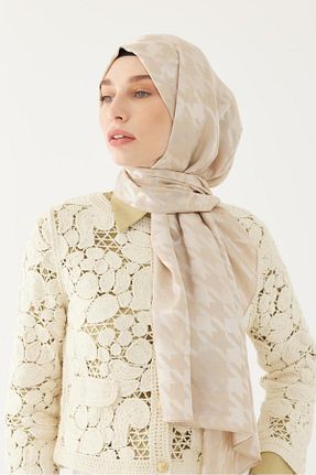 شال قهوه ای زنانه MİRSOY SCARF - کد 845527587