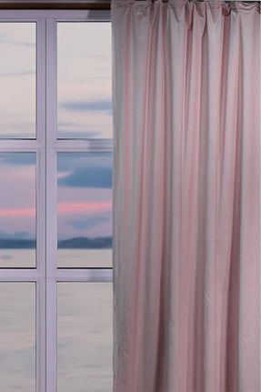 پرده زمینه صورتی مخمل Miabella Home - کد 828929691