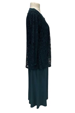 لباس مجلسی حجاب آبی زنانه یقه دوچرخه HESNA - کد 805492497