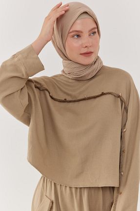 شال بژ زنانه MİRSOY SCARF - کد 845594611