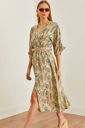 لباس سبز زنانه بافتنی Olalook - کد 845174969
