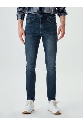 شلوار جین آبی مردانه پاچه تنگ جین استاندارد کد 192392969