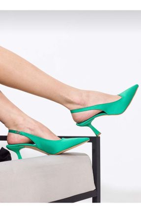 کفش کلاسیک سبز زنانه چرم مصنوعی پاشنه کوتاه ( 4 - 1 cm ) کد 706129047