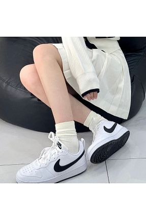 کفش اسنیکر سفید بچه گانه چرم اصل Nike - کد 803915352
