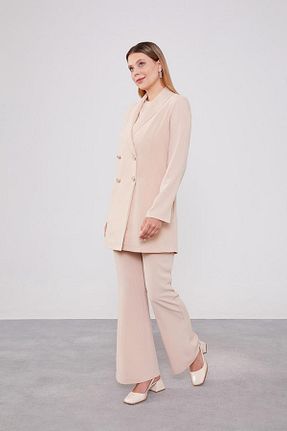 ست بالاتنه و پائین تنه حجاب بژ زنانه Blazer Levidor - کد 845340057