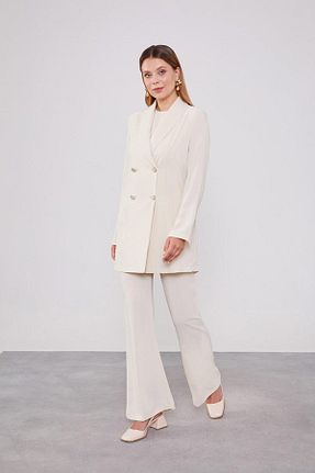 ست بالاتنه و پائین تنه حجاب طوسی زنانه Blazer Levidor - کد 845340153