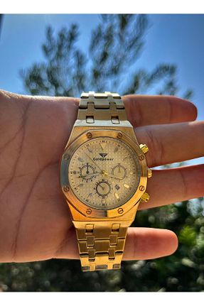 ساعت مچی طلائی مردانه 46 میلی متر Goldpower - کد 845335308