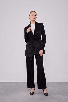 ست بالاتنه و پائین تنه حجاب مشکی زنانه رگولار Levidor - کد 845340007