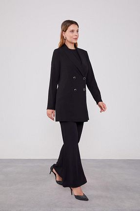 ست بالاتنه و پائین تنه حجاب مشکی زنانه Blazer Levidor - کد 845340059