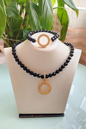 گردنبند جواهر رنگی زنانه منجق TwinsCollection - کد 845364996