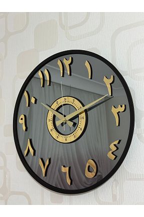 ساعت دیواری مشکی 40 * 40 Pey Aksesuar - کد 830089506