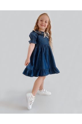 لباس آبی بچه گانه جین جین راحت آستین-کوتاه کد 829254575