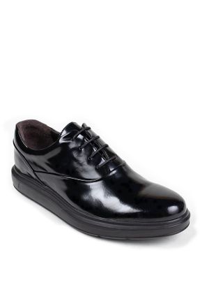 کفش کژوال مشکی مردانه چرم طبیعی پاشنه کوتاه ( 4 - 1 cm ) پاشنه ساده کد 7128685