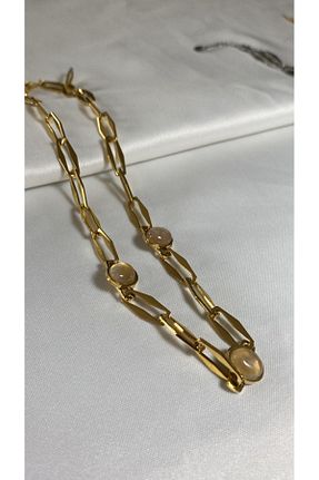 گردنبند استیل ( فولاد ) طلائی زنانه استیل ضد زنگ QUATTRO ACCESSORİO - کد 831635591