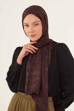 شال قهوه ای زنانه MİRSOY SCARF - کد 845515460