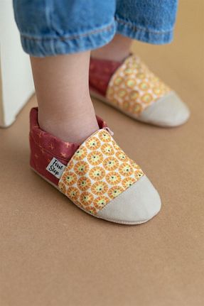 پاپوش نارنجی بچه گانه پارچه ای First Step - کد 320002959