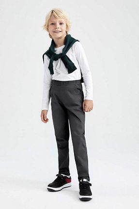 شلوار طوسی بچه گانه پارچه OKULCUBABA - کد 845523731
