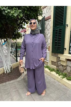 ست بالاتنه و پائین تنه بنفش زنانه جین Emsale - کد 845377912