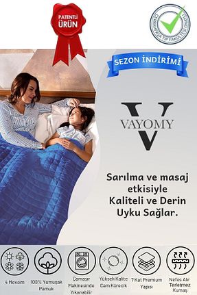 لحاف تکنفره آبی Boncuk Elyaf Vayomy - کد 773176025