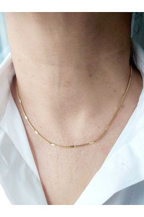 گردنبند استیل ( فولاد ) طلائی زنانه استیل (فولاد) DEVİ fashion - کد 812030668