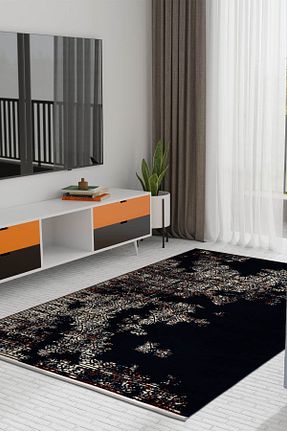 فرش سرمه ای قابل شستشو Angorahome - کد 824455402