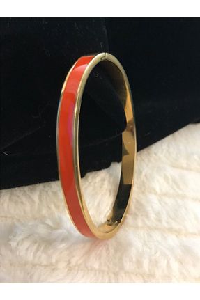 دستبند استیل (فولاد) طلائی زنانه استیل ضد زنگ CC - کد 845561740