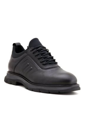 کفش کژوال مشکی مردانه چرم طبیعی پاشنه کوتاه ( 4 - 1 cm ) پاشنه ساده کد 182884334
