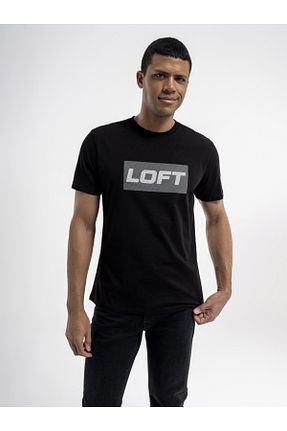تیشرت مشکی مردانه رگولار Loft - کد 814868329