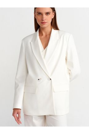 کت سفید زنانه بلیزر بدون آستر کد 827150133
