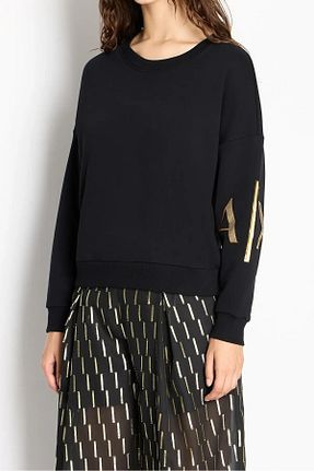 سوئیشرت مشکی زنانه رگولار Armani Exchange - کد 845605895