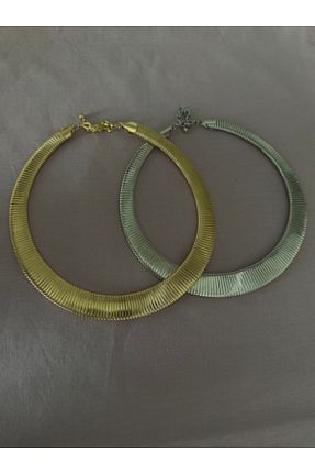 گردنبند جواهر طلائی زنانه برنجی bijutericim - کد 845614097