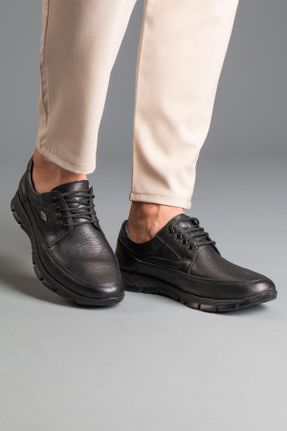 کفش کژوال مشکی مردانه چرم طبیعی پاشنه کوتاه ( 4 - 1 cm ) پاشنه ساده کد 348215508