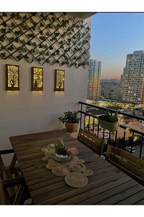 محصول دکوراسیون دیوار قهوه ای چوب ViraHome - کد 195565549