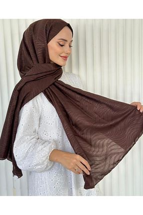 شال قهوه ای زنانه ابریشم Misa - کد 845705894
