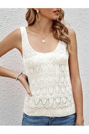 تیشرت سفید زنانه اسلیم فیت youknitwear you - کد 845775196