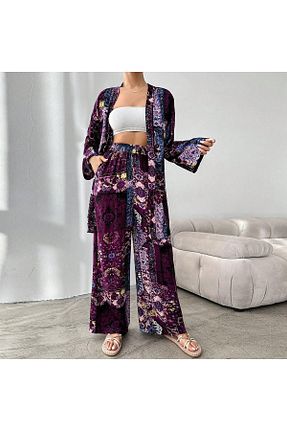 کیمونو و کافتان بنفش زنانه ویسکون forte bella - کد 811910777