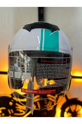 کلاه ایمنی موتور سواری سفید Açık Kasklar Kask - کد 845817222