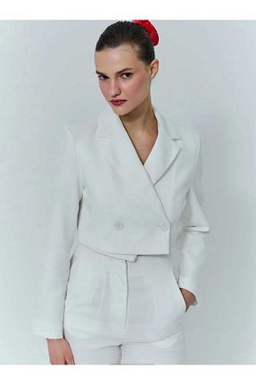 کت سفید زنانه اسلیم فیت Elizar Moda - کد 845795167