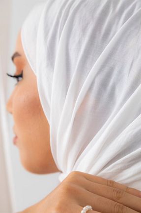 شال سفید زنانه پنبه ای Silk Home - کد 845865496