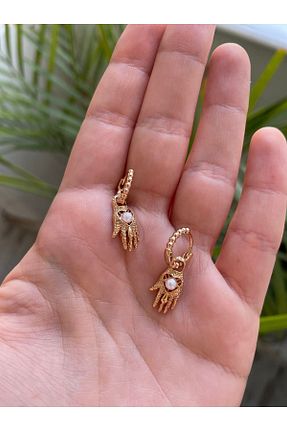 گوشواره استیل (فولاد) طلائی زنانه استیل (فولاد) Hora - کد 825159604