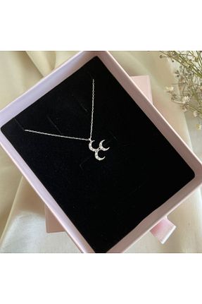 گردنبند نقره سفید زنانه 925 عیار Lovera Jewellery - کد 844089137