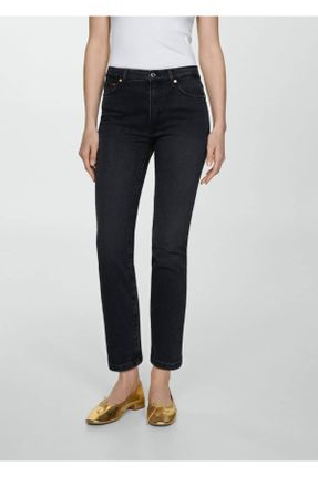شلوار جین مشکی زنانه پاچه جاگر استاندارد کد 788443411