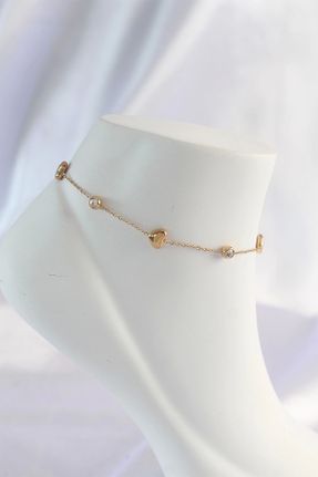 خلخال جواهری طلائی زنانه فولاد ( استیل ) کد 835230368
