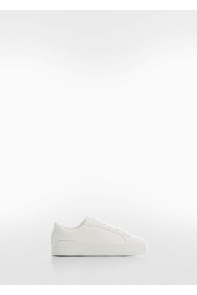 کفش کژوال سفید بچه گانه پارچه نساجی پاشنه کوتاه ( 4 - 1 cm ) پاشنه ضخیم کد 740231778
