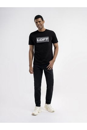 تیشرت مشکی مردانه رگولار Loft - کد 814868329