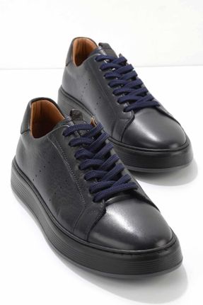 کفش کژوال سرمه ای مردانه پاشنه کوتاه ( 4 - 1 cm ) پاشنه ساده کد 359052658